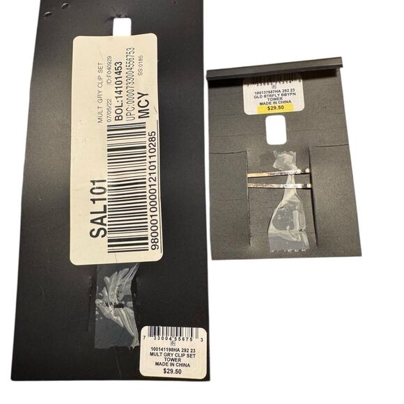 INC International Concepts Sparkling Silver and Gold Hair Clips - Picture 2 of 2